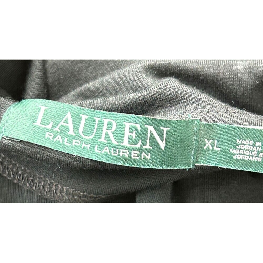 Lauren Ralph Lauren Women XL Blouse Black Lace Bell Sleeve Fairycore Whimsigoth - Picture 11 of 12